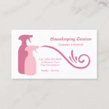 Chic Pink Spray Bottles Housekeeping Services