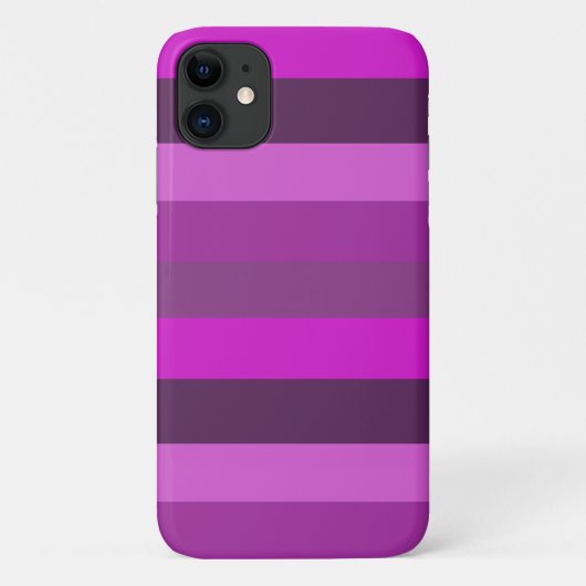 Chic Pink Streifen monochrome Muster ästhetisch Case-Mate iPhone Hülle (Rückseite)