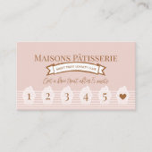 Chic Pink Stripe Baking Pastry Chef Cupcake Bakery Treuekarte (Vorderseite)