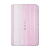 Chic Pink Stripe Muster Badematte (Vorderseite Vertikal)
