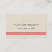 Chic Pink Stripes Business Cards Visitenkarte (Rückseite)