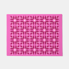 Chic Pink Tile Blume Muster Kleine Tor Mat Fußmatte