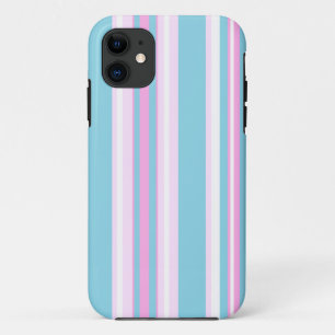 Chic Pink, Türkis, White Stripe iPhone 5 Fall iPhone 11 Hülle