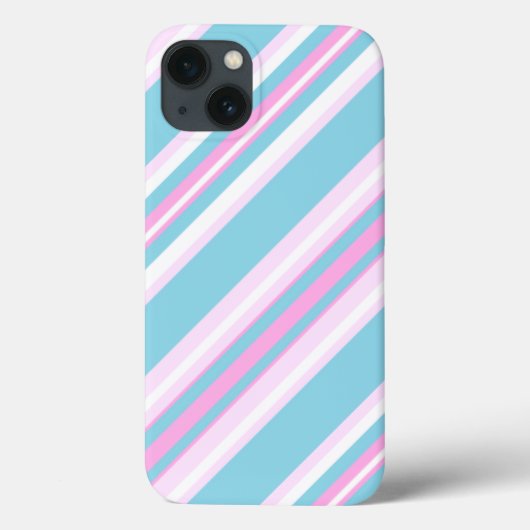 Chic Pink Turquoise Stripe Case-Mate iPad Fall iPhone Hülle (Rückseite)