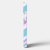 Chic Pink Turquoise Stripe Case-Mate iPad Fall iPhone Hülle (Rückseite / Links)