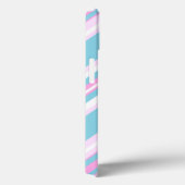 Chic Pink Turquoise Stripe Case-Mate iPad Fall iPhone Hülle (Rückseite / Rechts)