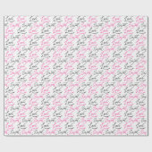 Chic Pink und Black Liebe und Sweet Pattern Geschenkpapier (Flach)