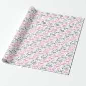 Chic Pink und Black Liebe und Sweet Pattern Geschenkpapier (Ungerollt)