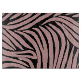 Chic Pink und Black Zebra Print Schneidebrett (Vorderseite)