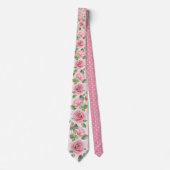 Chic Pink und Glitzer mit der Rose Blume Krawatte (Vorderseite)