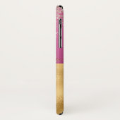 Chic Pink und Gold Blumenkrone Case-Mate iPhone Hülle (Hinten/Links)