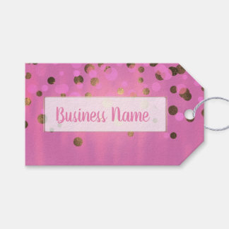 Chic Pink und Gold Custom Business Tags Geschenkanhänger