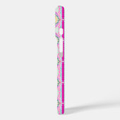 Chic Pink und Gold geometrisches Blumenmuster Case-Mate iPhone Hülle (Rückseite / Links)