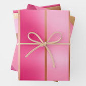 Chic Pink und Gold Geschenkpapier Set (Beispiel)