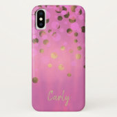 Chic Pink und Gold iPhone X Fall Case-Mate iPhone Hülle (Rückseite)