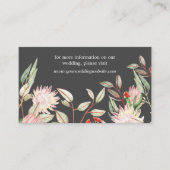 Chic Pink und Gray Australian Floral Website Card. Begleitkarte (Vorderseite)