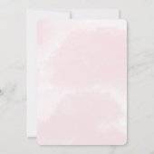 Chic Pink und Gray Wasserfarbe Peony Rustikale Hoc Einladung (Rückseite)