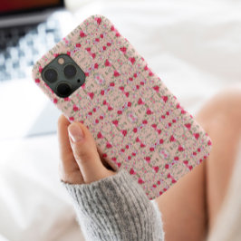 Chic Pink und Rot Blumenmuster Stilvoll Case-Mate iPhone 14 Pro Max Hülle