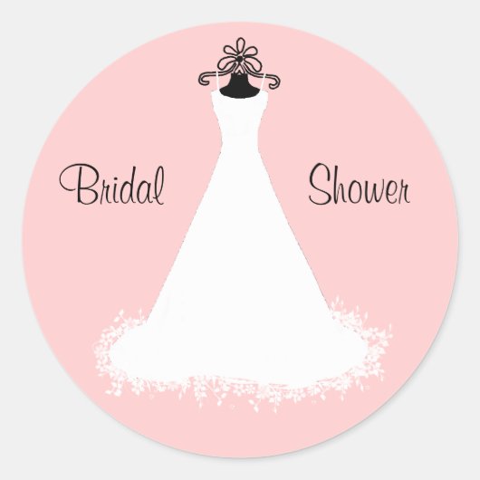 Chic Pink und White Brautparty Umschlag Aufkleber (Vorderseite)