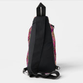 Chic pink violette Blüten Monogramm Blüte Crossbody Bag (Rückseite)