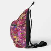 Chic pink violette Blüten Monogramm Blüte Crossbody Bag (Rechts)