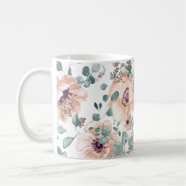 Chic Pink Watercolor-Blume Kaffeetasse
