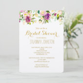 Chic Pink Watercolor Brautparty Einladung (Stehend Vorderseite)