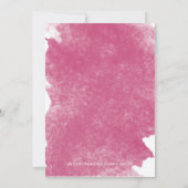 CHIC PINK WATERCOLOR TISCHNUMMER CARDS (Rückseite)