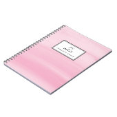 Chic Pink Watercolor Wash Modern Notizblock (Linke Seite)
