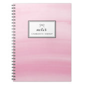 Chic Pink Watercolor Wash Modern Notizblock (Vorderseite)
