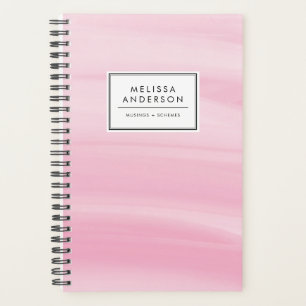 Chic Pink Watercolor Wash Modern Planer