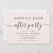 Chic Pink Wedding After Party Einladung (Vorderseite)