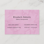 Chic Pink Wedding Cake Decoration Visitenkarte (Rückseite)