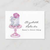 Chic Pink Wedding Cake Decoration Visitenkarte (Vorderseite)