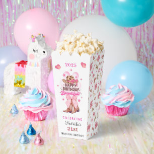 Chic Pink Western Cowgirl Happy Birthday Beautiful Geschenkschachtel