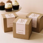 Chic Pink Whisk Spoon Thank You Bakery Box Seal