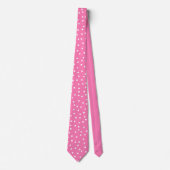 Chic Pink White Polka Dots Groom Gift   Krawatte (Vorderseite)