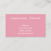 Chic Pink White Polka Dots Retro Visitenkarte (Rückseite)