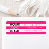 Chic Pink & White Stripes Black Zuhause Sweet Zuha (Insitu)