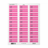 Chic Pink & White Stripes Black Zuhause Sweet Zuha (Vorne)