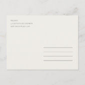 Chic Pink Wildblume Monogram Wappen Save the Date Ankündigungspostkarte (Rückseite)