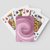 Chic Pink Wirbel Spielkarten (Rückseite)