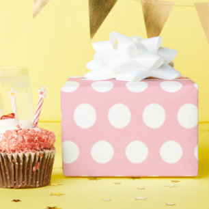 Chic Pink Wrapping Paper mit weißem Punkt Geschenkpapier