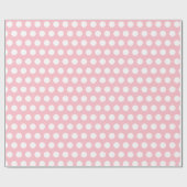 Chic Pink Wrapping Paper mit weißem Punkt Geschenkpapier (Flach)