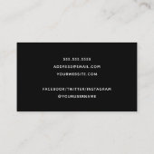 Chic Pink Writer Writer Editor Author Visitenkarte (Rückseite)