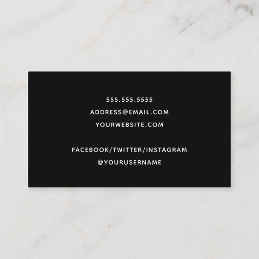 Chic Pink Writer Writer Editor Author Visitenkarte (Rückseite)