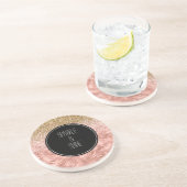 Chic Pink Zebra Print Glitz Getränkeuntersetzer (Seite)