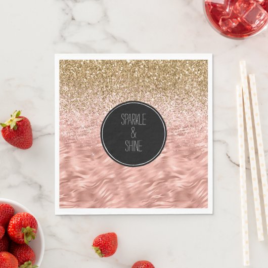 Chic Pink Zebra Print Glitz Serviette (Beispiel)