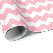 Chic Pink Zickzack Wrapping Paper Geschenkpapier (Rolleneckpunkt)
