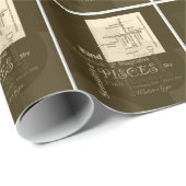 Chic Pisces wordcloud Geschenkpackung, Eigenschaft Geschenkpapier (Rolleneckpunkt)